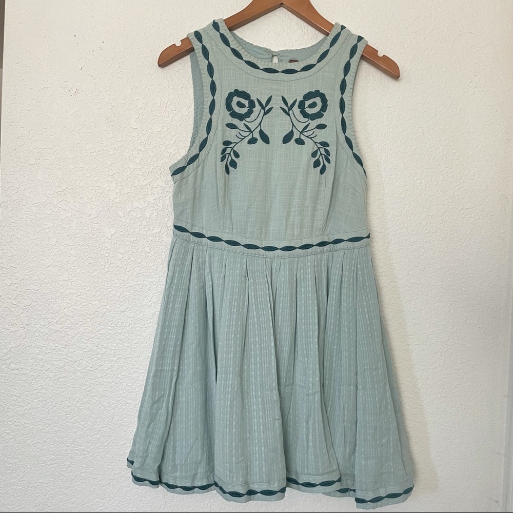 Free People embroidered mini dress